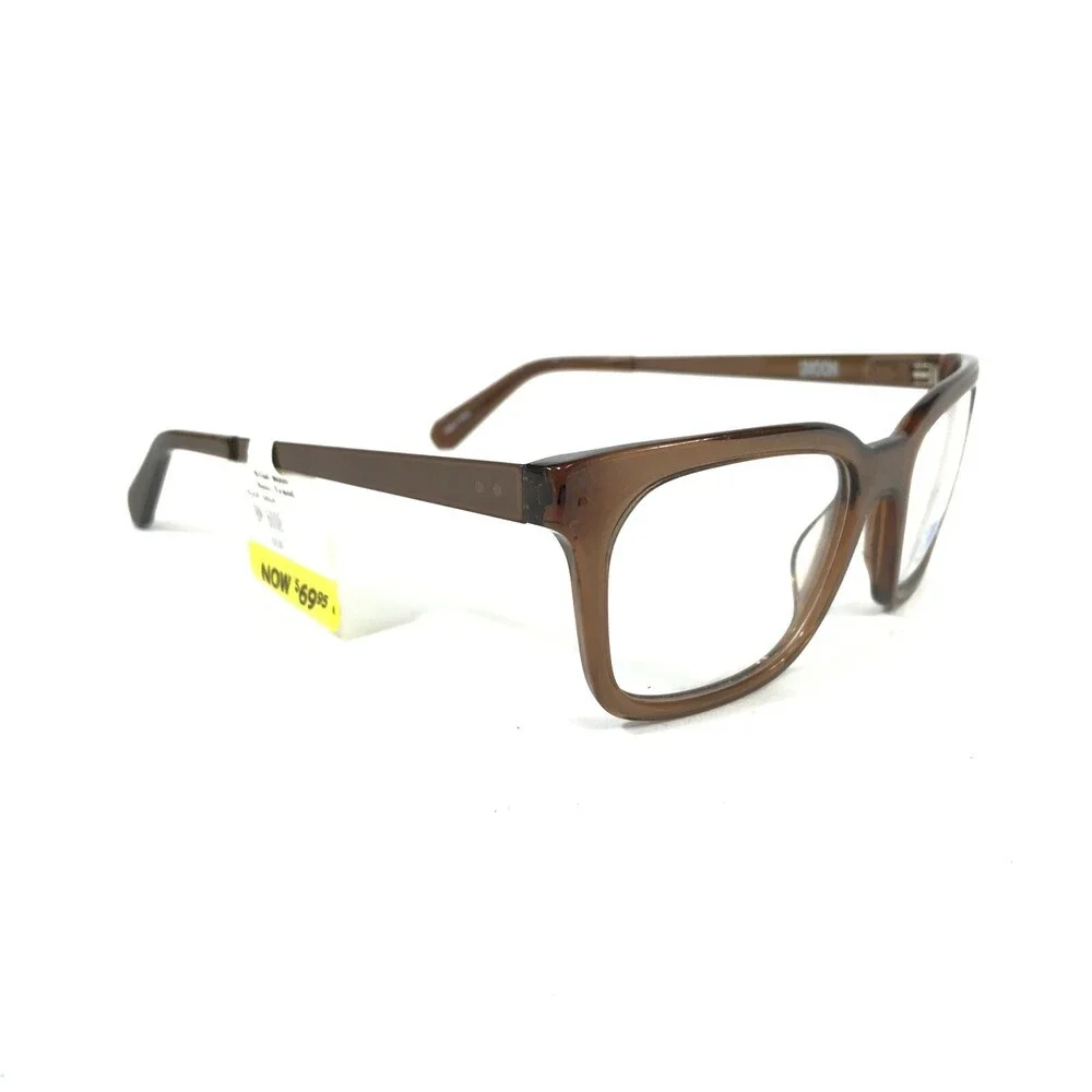 Blue Moon BM 6008 BR Eyeglasses Frames Clear Brown Square Thick Rim 51-19-140